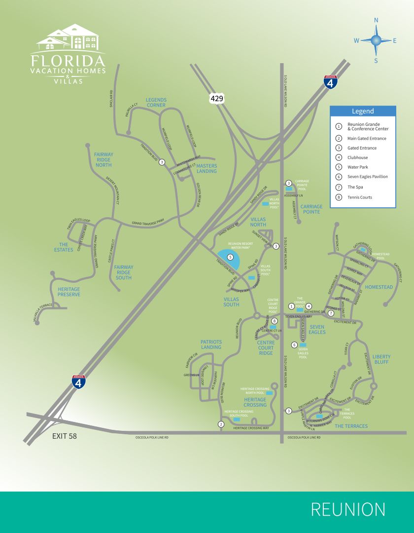 Reunion Resort Map Luxury Reunion - ReunionVacationHomes OverviewMap 