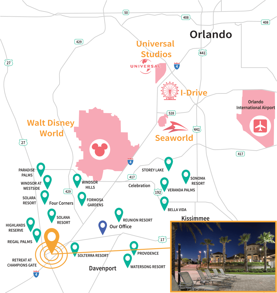 The Retreat at Champions Gate Location Map