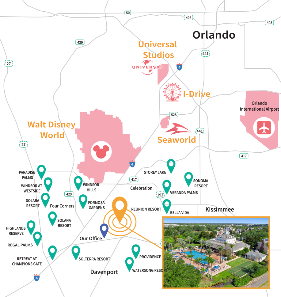 Reunion Resort Location Map