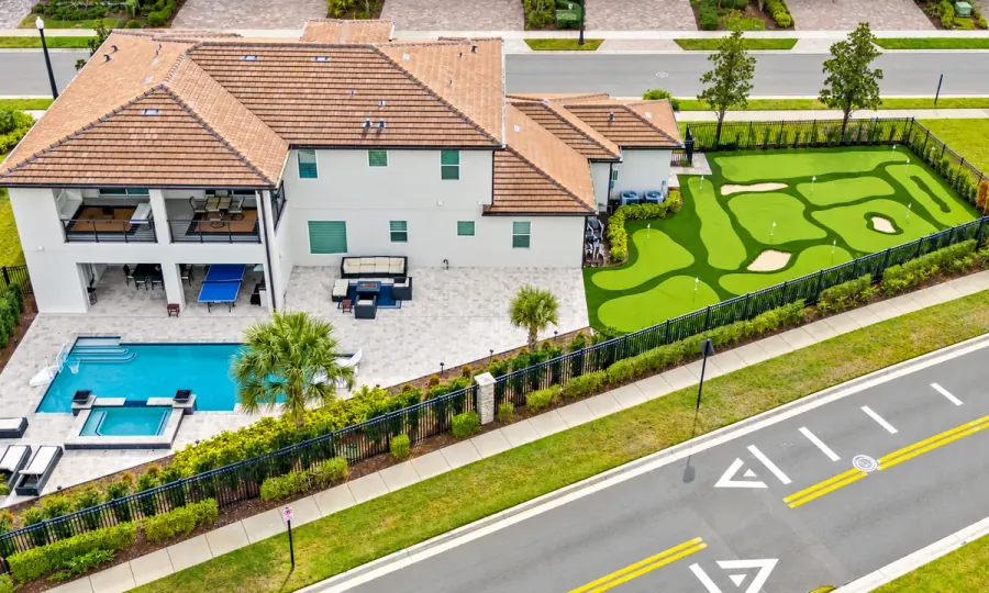 Luxury vacation home with a private pool, spa and putting green